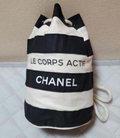 CHANEL シャネル プールバッグ ボーダー ノベルティ 巾着バッグ