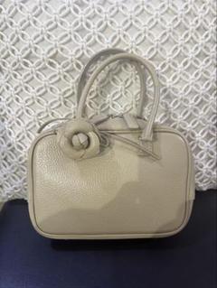 【美品】Rene ルネ　アリア　コサージュ付き バッグ レッド N24111400295-4_4fc8f155-770b-