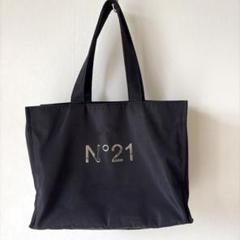 【極美品】N°21 ヌメロベントゥーノ トートバッグ ハンドバッグ ブラック 黒 N゜21】ヌメロベントゥーノ 限定トートバッグ (N21 numero