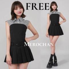 Darich レイヤードベアミニワンピース BLK
