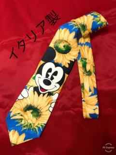 TIE RACK ミッキー ヒマワリ イタリア製 ネクタイ ヴィンテージ