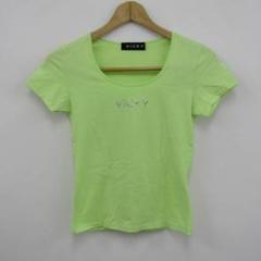 VICKY ラメロゴ入りTシャツ ライトグリーン