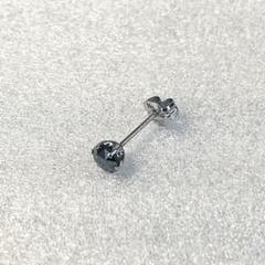 ライオンハート プラチナ ブラック ダイヤモンド ピアス Mサイズ 0.25ctのサムネイル