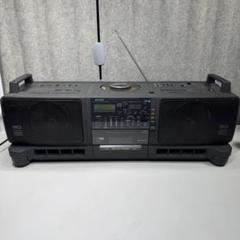ジャンク品】 SHARP ラジカセ QT-73CD 昭和 レトロ ラジオ