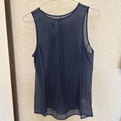 5118【極美品】マメクロゴウチ ノースリーブ ニットカットソー SS22 Mame マメクロゴウチ 17ss ノースリーブニット パフュームのっち