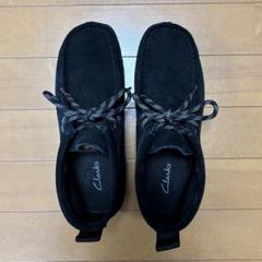 美品　クラークスオリジナル　ワラビー　25 黒 Wallabee Boot / メンズワラビーブーツ （ブラックスエード