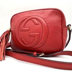 【美品】GUCCI ソーホー ショルダーバッグ エンボス タッセル ディスコ 美品】GUCCI ソーホー ショルダーバッグ エンボス タッセル ディスコ