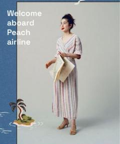 peach X BAYFLOW ロングワンピース F リゾート巻きスカート風