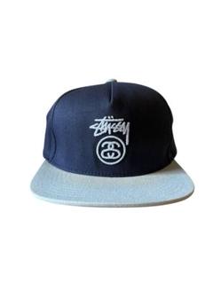 STUSSY シャネルロゴ キャップ ネイビー コットン ステューシー