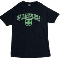 ギネス Guinness ビール Tシャツ 企業 ロゴ クローバー柄 L 黒