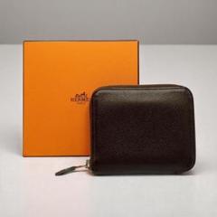 良品✨ エルメス アザップ シルクイン コンパクト ブラウン 財布