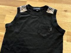 BURBERRY ブラック ノースリーブタンクトップ 100A