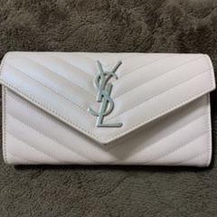 SAINT LAURENT サンローラン ピンクレザー 長財布 イブサンローラン YSL ピンク レザー 長財布 - メルカリ