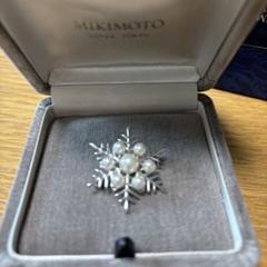 ✨ほぼ未使用✨MIKIMOTO パール7珠 ピンブローチ 雪の結晶 MIKIMOTO パール7珠 ピンブローチ あこや真珠 雪の結晶 未使用品