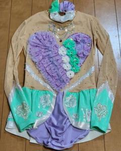 新体操　レオタード　ハンドメイド　装飾あり　シュシュ付き