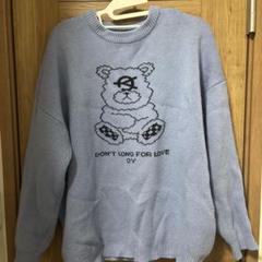 クマの編み込みニットセーター 再販】可愛いくまちゃんの编み ウール・ セーター ニットXN00879