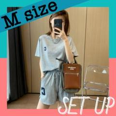 Mサイズ セットアップ ルームウェア 部屋着 グレー 可愛い おしゃれ シンプル