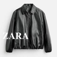 ZARA フェイクレザージャケット メンズ ライダース - メルカリ