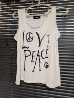 ZUCCA LOVE PEACE ノースリーブ Tシャツ
