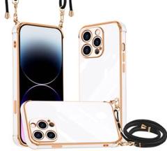 iPhone14Pro ケース 韓国風 ショルダー ストラップ付き 斜めかけ
