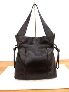 美品 genten ゲンテン 42550 ソーロ レザー トートバッグ スミグロ