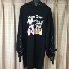 うさぎ耳 チュニック ワンピース 袖レース Lサイズ