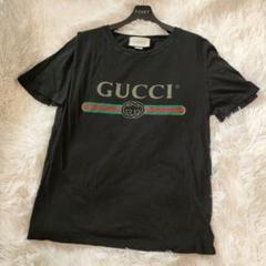 GUCCI グッチ 半袖 Tシャツ S シェリーライン ロゴ ブラック