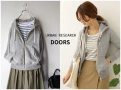 美品URBAN RESEARCH DOORS カットソースウェットジップパーカー