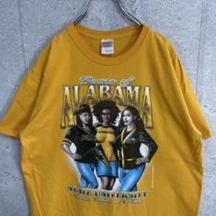 GILDAN アラバマ大学　カレッジ　ASUチームロゴ 人物プリント　TシャツL