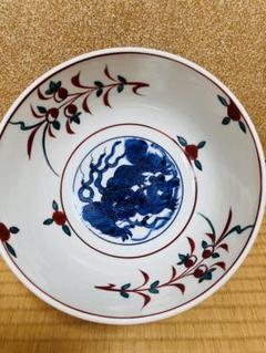 伊万里 赤絵 金彩 花型 菓子鉢 共箱 送料込み 伊万里 色絵金彩 赤絵 錦手 菊 唐花菱 蔓花菱 柘榴 格子 平皿 中
