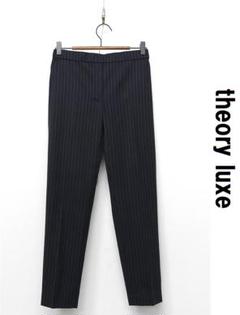 Z109/美品 theory luxe イージーパンツ サキソニー 38 紺