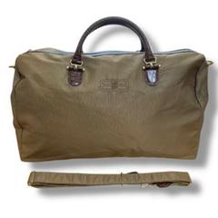 BALENCIAGA ボストンバッグ ナイロン レザー 2way BBロゴw45 美品 バレンシアガ ナイロン レザー ボストンバッグ