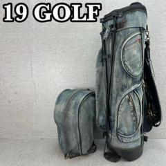 19GOLF　ゴルフ　キャディバッグ　スタンド式　約10型　約25cm　デニム 19GOLF ゴルフ キャディバッグ スタンド式 約10型 約25cm デニム