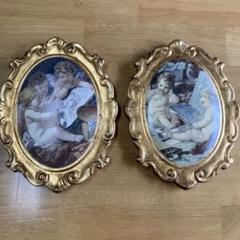 デコパージュ額　2点イタリア