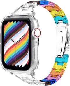 アップルウォッチ バンド レインボー ベルト 38mm 40mm 41mm