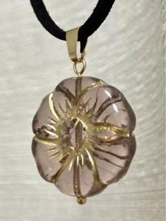 フラワー ペンダント 花 ガラスビーズ ハンドメイド no.401