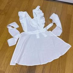 りりり様 ☆Handmade☆ チュニックエプロン　肩フリルエプロン りりり様 ☆Handmade☆ チュニックエプロン肩フリルエプロン