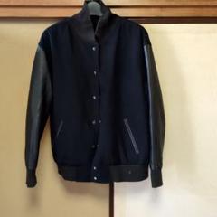 LE CIEL BLEU - ルシェルブルー ラムレザー切替スタジャン ジャケット ブルゾン ライナー付き F LE CIEL BLEU - ルシェルブルー ラムレザー切替スタジャン