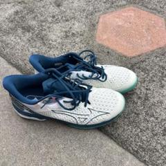 Mizuno テニスシューズWave Exceed4OC 青27.0cm - メルカリ