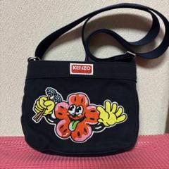 KENZO スモールショルダーバッグ ネイビー 花刺繍のサムネイル
