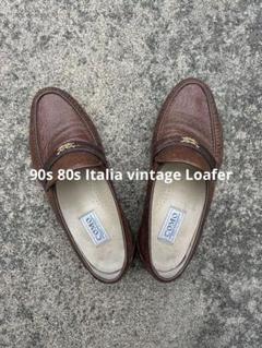 （古着）90s 80s イタリア製　ローファー　レザー　vintage