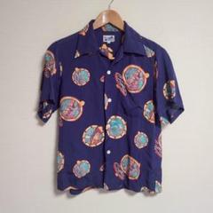 ビームス BEAMS サンサーフ 雷門 アロハシャツ 半袖 S 総柄 レーヨン