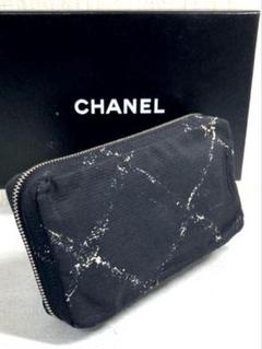 良品 CHANEL シャネル 旧トラベルライン ナイロン ポーチ 長財布