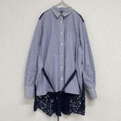 sacai サカイ バックレースドッキングシャツブラウス 長袖