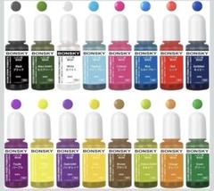 レジン 着色剤 レジン液 エポキシ樹脂 着色剤 透明色16色 UVレジン用染料