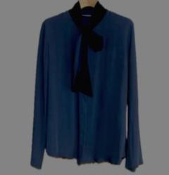 theory luxe　ボウタイブラウス　ネイビー サイズ40 Theory luxe - theory luxe ウォッシャブル ブラウス ネイビー