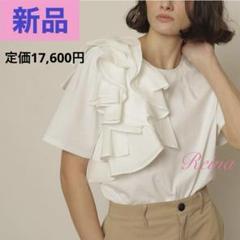 カデュネ CADUNE パフスリーブ　カットソー　Tシャツ黒　ブラック川上桃子 川上桃子さんコラボCADUNE ペプラムパフニット ブラックM - メルカリ