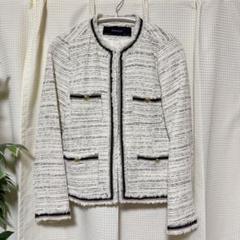 【完売品】ZARA アイボリー ツイード ジャケット L ZARA ツイードジャケット - メルカリ