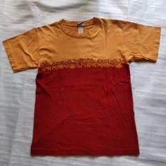 ハワイ購入 88TEES 半袖Tシャツ オレンジと赤 ハイビスカス 古着 レア