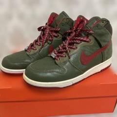 Nike ハイカットスニーカー オリーブグリーン/バーガンディ　ステューシー‼️